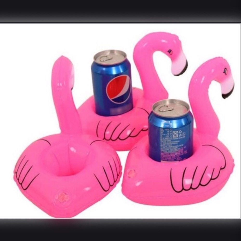 Inflatable Drink Holders: Flamingo